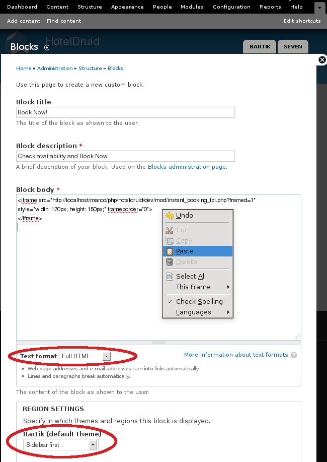 Add Block Drupal