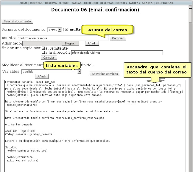 Modificar Modelo Email